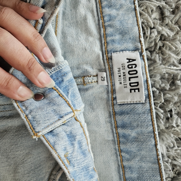 Agolde distressed jean skirt - Picture 2 of 6